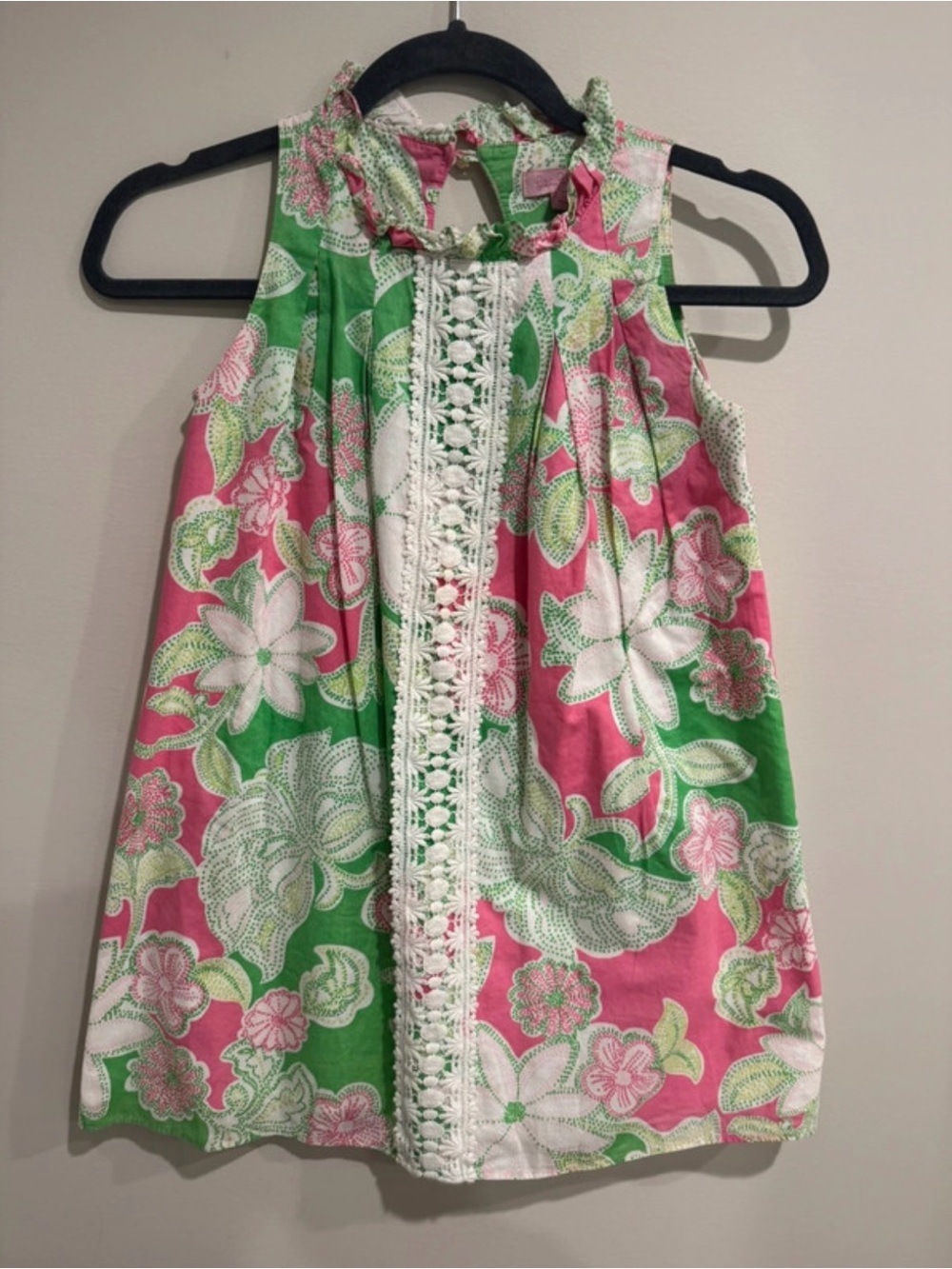 Lilly Pulitzer Girl’s Floral Halter Swing Dress - size 8